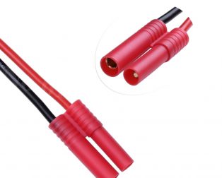 SafeConnect HXT4mm Connector with 14AWG Silicon Wire 10cm (ESC side)