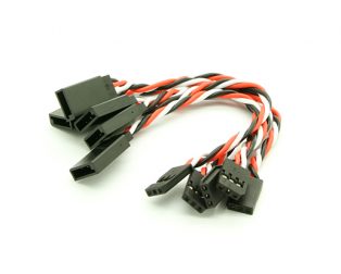 10cm Futaba 22AWG Twisted Extension Wire M to F -2pcs