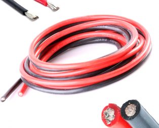 High Quality 8AWG Silicone Wire 1m (Red) + 1m (Black)