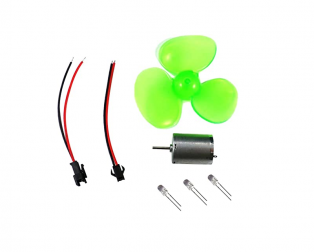 100 mm Big Four-Leaf Micro Wind Generator DC Motor with Propeller and LED