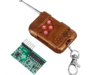 4 Channel Wireless Four Button Remote Control Transmitter Receiver Module (Mode: Non Locking)