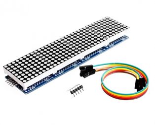 MAX7219 Dot Matrix 4 In 1 Display with 5P Line Module For Arduino Micro-controller