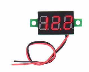0.28inch 4.5-30V Two Wire DC Voltmeter Red