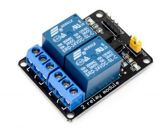 24V Dual Channel Relay Module (with Light Coupling)
