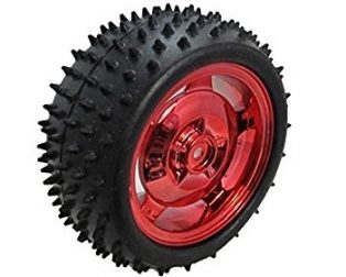 85MM Large Robot Smart Car Wheel, 38MM Width Surface Red (Robu.in)