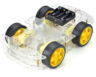 Longer version of 4 wd double layer smart car chassis (Robu.in)