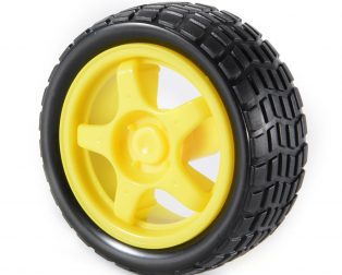65mm Robot Wheel for BO Motors (Yellow)