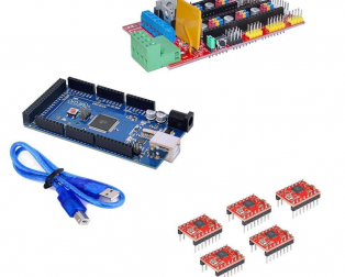 RAMPS 1.4 3D Printer controller+Mega2560 with cable compatible with Arduino +5Pcs A4988 Driver with heat sink Kit