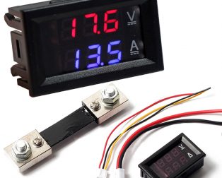 0.28 inch DC 100V 100A LED Digital Ammeter-Voltmeter With Shunt