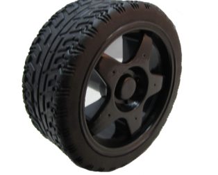 65mm Rubber Tyre Wheel for BO Motors