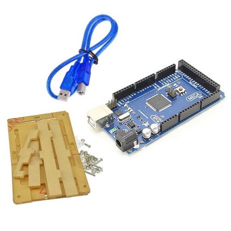 Mega 2560 Atmega2560-16Au Compatible With Arduino + Cable + Transparent Acrylic Case