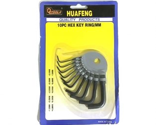 10 in 1 Metric Combination Hexagonal Key Allen Wrench (1.5mm 2mm 2.5mm 3mm 3.5mm 4mm 5mm 6mm 8mm 10mm)