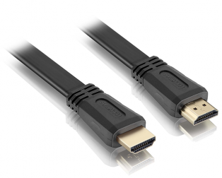 HDMI to HDMI Cable 0.5 Meter Flat Pure Copper Black