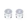 Aluminum Gt2 Timing Pulley 20 Tooth 8Mm Bore For 6Mm Belt - 2Pcs