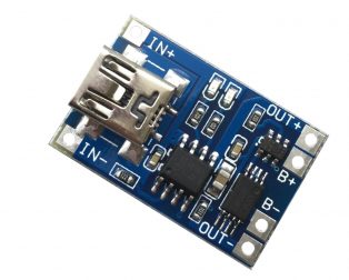 TP4056 1A Li-ion lithium Battery Charging Module with Current Protection - Mini USB (Robu.in)