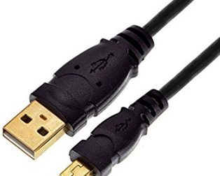 Cable For Arduino Nano USB A to MINI B (Gold Plated Connector)