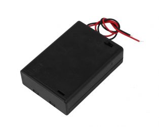 Plastic Covered Battery Cell Holder For 3 X AA Battery with OnOff Switch