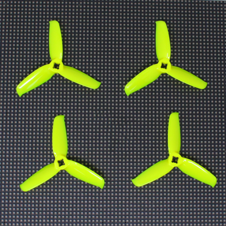 Orange 3052(3X5.2) Tri Blade Flash Propellers 2Cw+2Ccw 2 Pair-Lemon Yellow