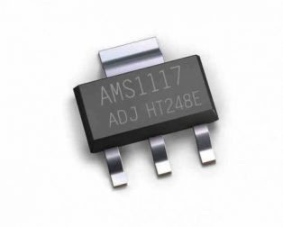 AMS1117-ADJ 1A, SOT-223 Voltage Regulator IC (Pack of 5 ICs)