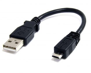 This 17 cm Short USB to Micro-USB Power Line Cable with good silicon insulating material and high-quality connector can be used to Charge or sync Micro USB mobile devices