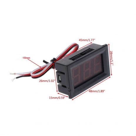 0.56Inch 0-100V Three Wire Led Display Digital Dc Voltmeter-Red
