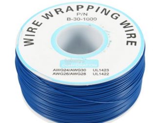 230m P/N B-30-1000 Insulated PVC Coated 30AWG Wire Wrapping Wire-BLUE