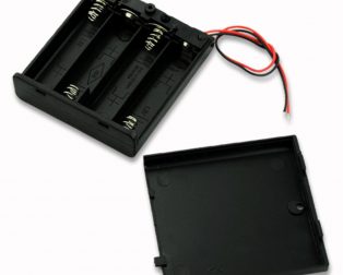 4 x 1.5V AAA battery holder with cover and OnOff Switch