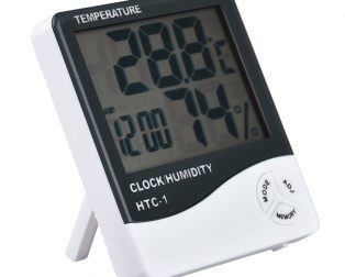 HTC-1 High Precision Large Screen Electronic Indoor Temperature Humidity Thermometer with Clock Alarm
