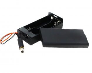 18650 x 2 battery holder with cover and On/Off Switch With DC jack