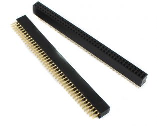 1.27mm 2x40 Pin Female Double Row Header Strip (3 pcs.)