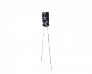 10 uF 25V Through Hole Electrolytic Capacitor (Pack of 40)