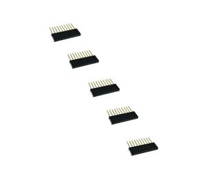 10 Pin Female 11mm tall stackable Header Connector