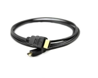 Black 1.5M Micro HDMI to HDMI Copper-Clad Steel Cable for Raspberry Pi 4B