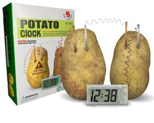 Creative LED Alarm Clock by Potato Lemon Fruit Soft Drink
