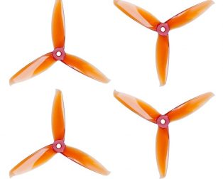 Orange HD 5152(5.1X5.2) Tri Blade Flash Propellers 2CW+2CCW 2 Pair - Orange