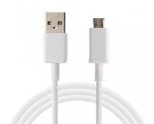 White Micro USB Cable for Raspberry Pi 3