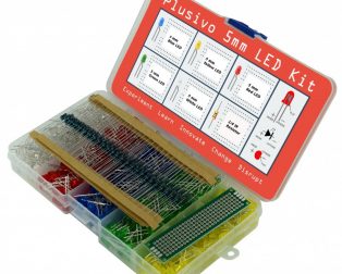 Plusivo 5mm LED Assortment Kit (500pcs) With Bonus PCB And 220 Ω Resistors(100pcs)