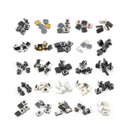 125Pcs 25-Types Assorted Micro Push Button Switch