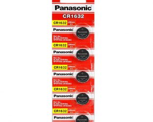 Panasonic CR1632 3V Lithium Coin Battery-5Pcs.
