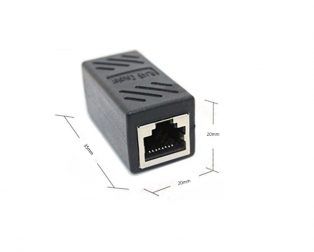 CAT6 RJ45 Female-to-Female LAN Cable Extension Adapter