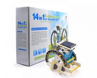 DIY 14 in 1 Educational Solar Transformers Robot Kit Toy