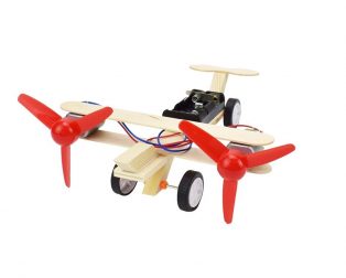 DIY Educational Toy Kit Double Propeller Glider Plane