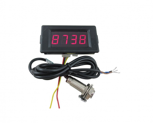 LED Red Display Indicators Tachometer+Hall Proximity Switch Sensor NPN