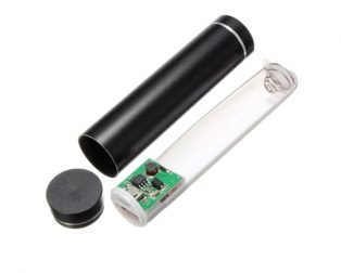 5V USB Aluminium Body Power Bank Case for 18650 Battery-BLACK