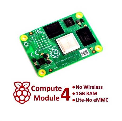 Raspberry Pi Compute Module 4 C1Gb Ram - 8Gb Emmc- No Wifi (Lite)