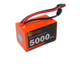 Orange NMC 18650 7.4V 5000mAh 3C 2S2P Li-Ion Battery Pack