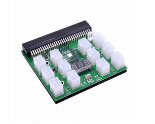12V Server Power Conversion Board with 12 6pin Connector for BTC Miner Mining