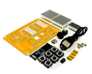 Orange-DIY Tetris Dot Matrix Display Brick Game Circuit Kit