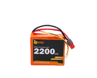 Orange ISR 18650 11.1V 2200mAh 10C 3S1P Li-ion Battery Pack with JST-XH & Nylon-T