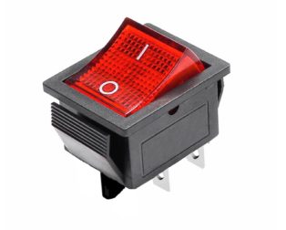 High voltage KCD4 Red 220V 16A DPST ON-OFF 4 Pin Rocker Switch